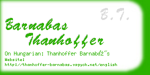 barnabas thanhoffer business card